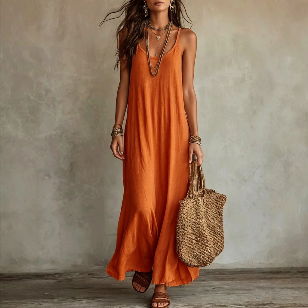 Vestido Longo com Costas Nuas
