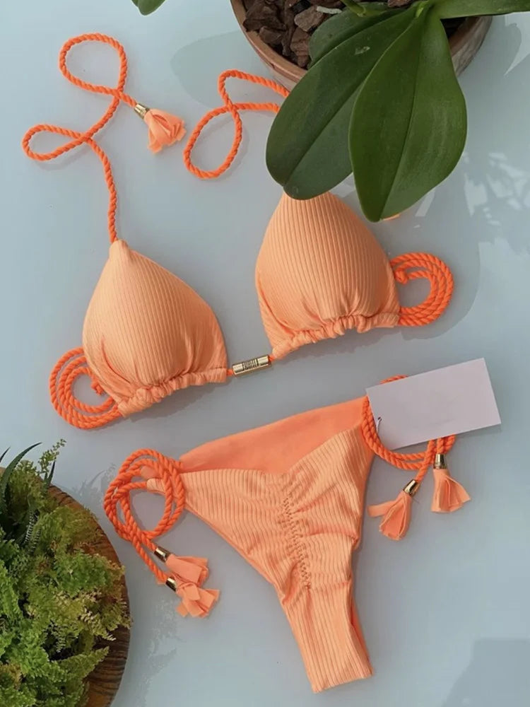 Bikini Triângulo com Cordões