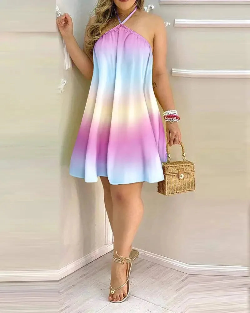 Vestido Acetinado Floral
