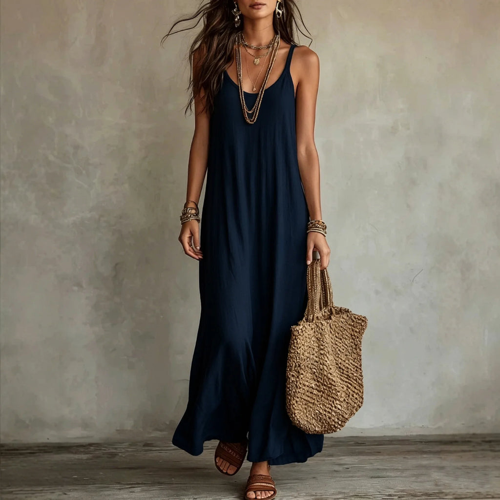 Vestido Longo com Costas Nuas