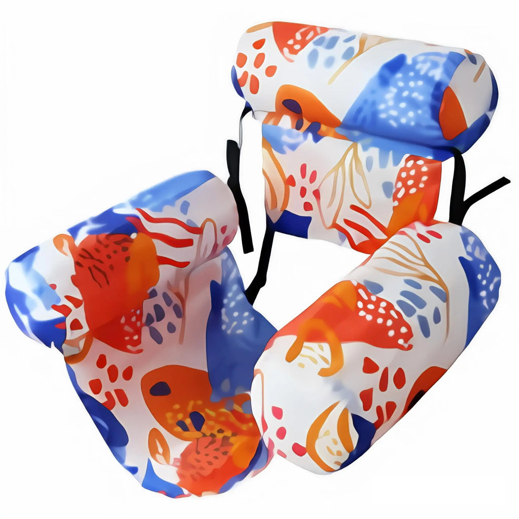 Tropical Print Inflatable Pool Lounger Chair with Backrest Floating Lounge for Adults Summer Pool Floats for Parties Relax
