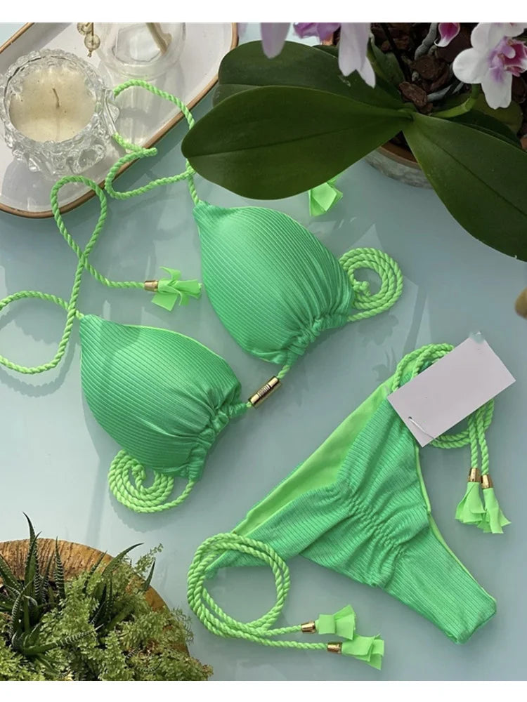 Bikini Triângulo com Cordões