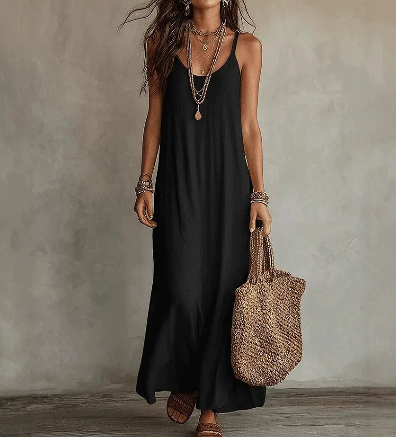 Vestido Longo com Costas Nuas