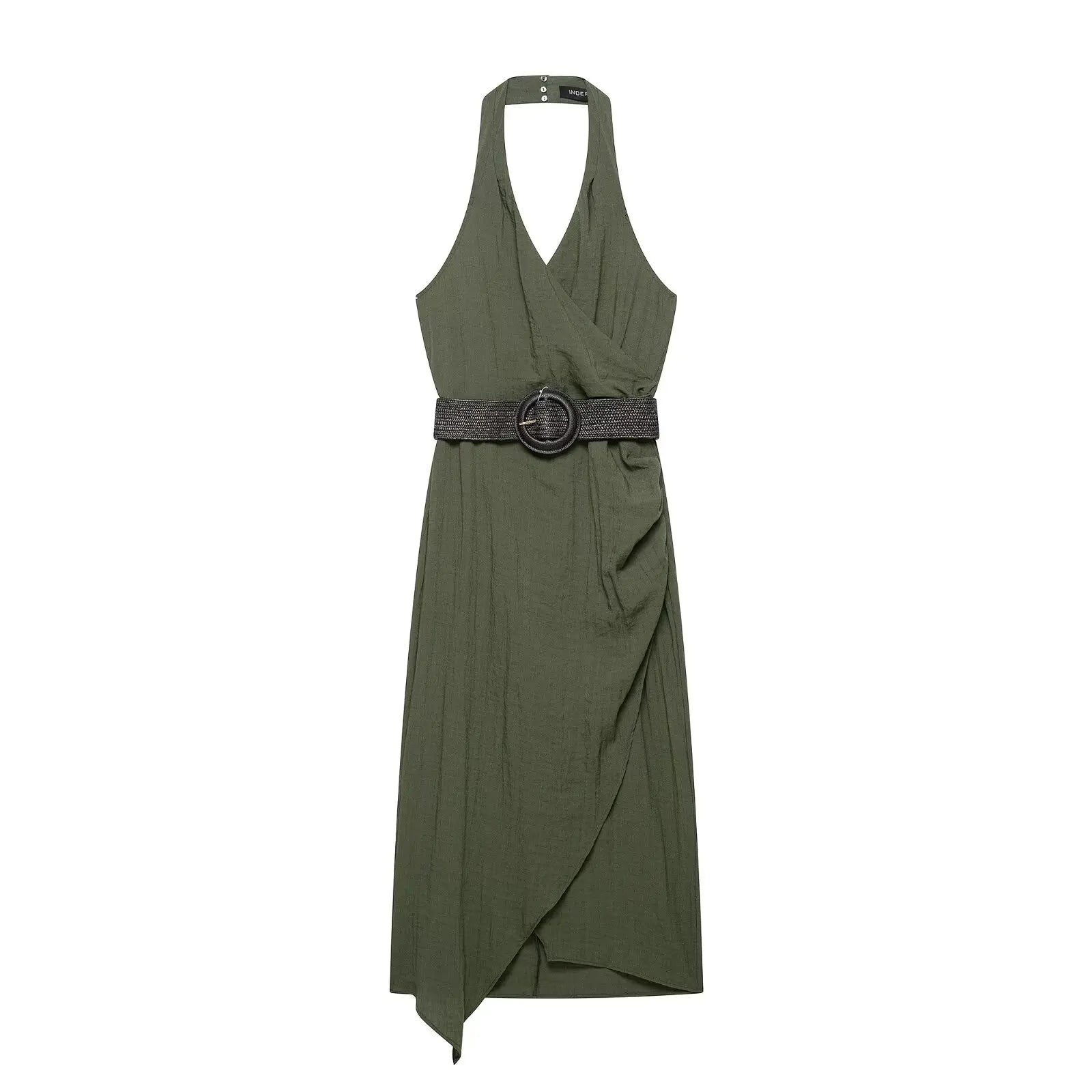 Vestido Assimétrico Verde Oliva