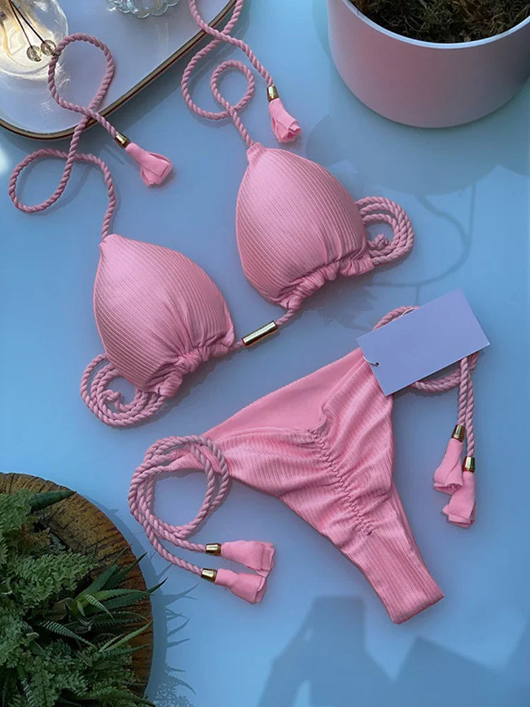 Bikini Triângulo com Cordões