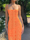 Vestido Longo com Decote Profundo