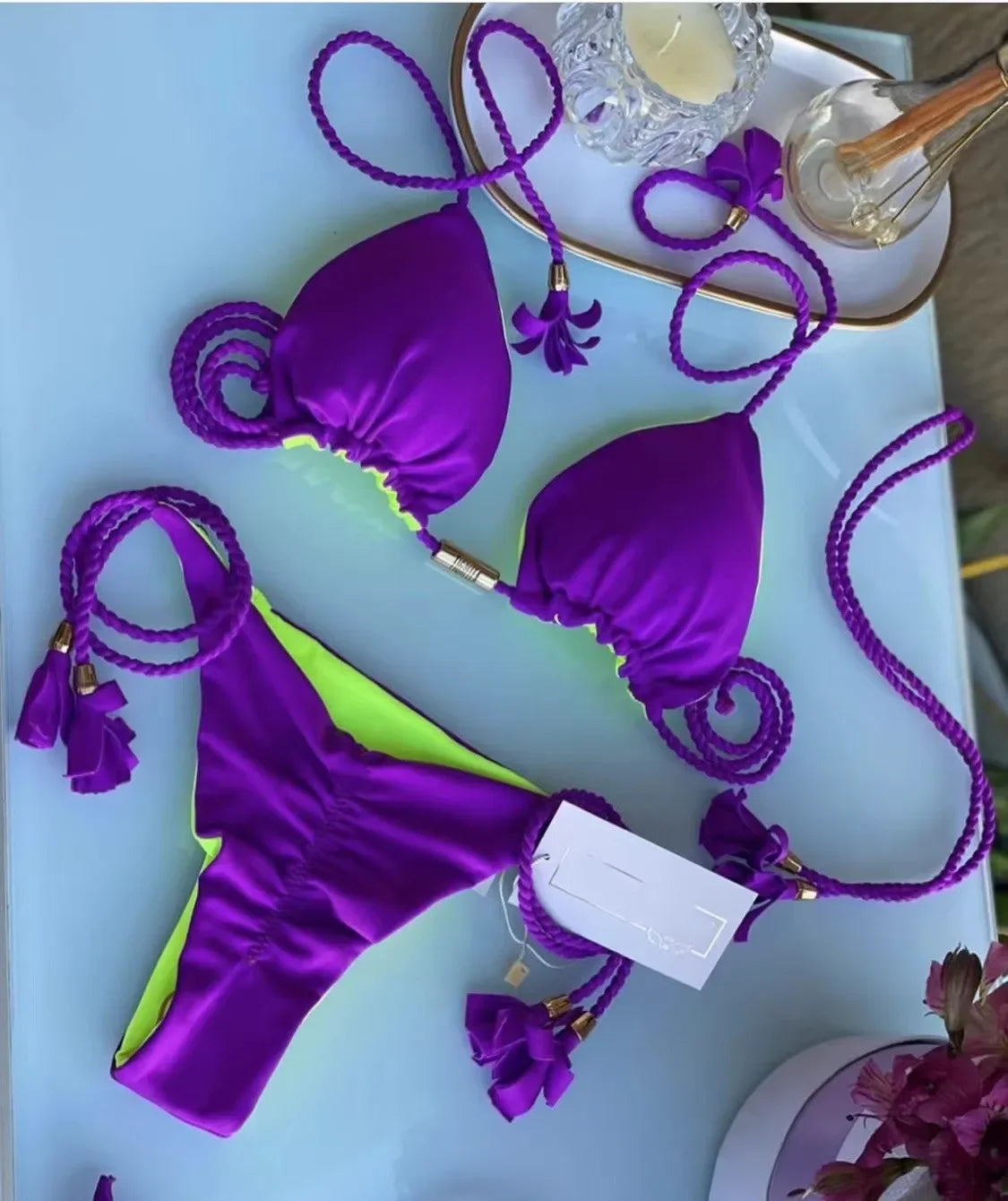 Bikini Triângulo com Cordões