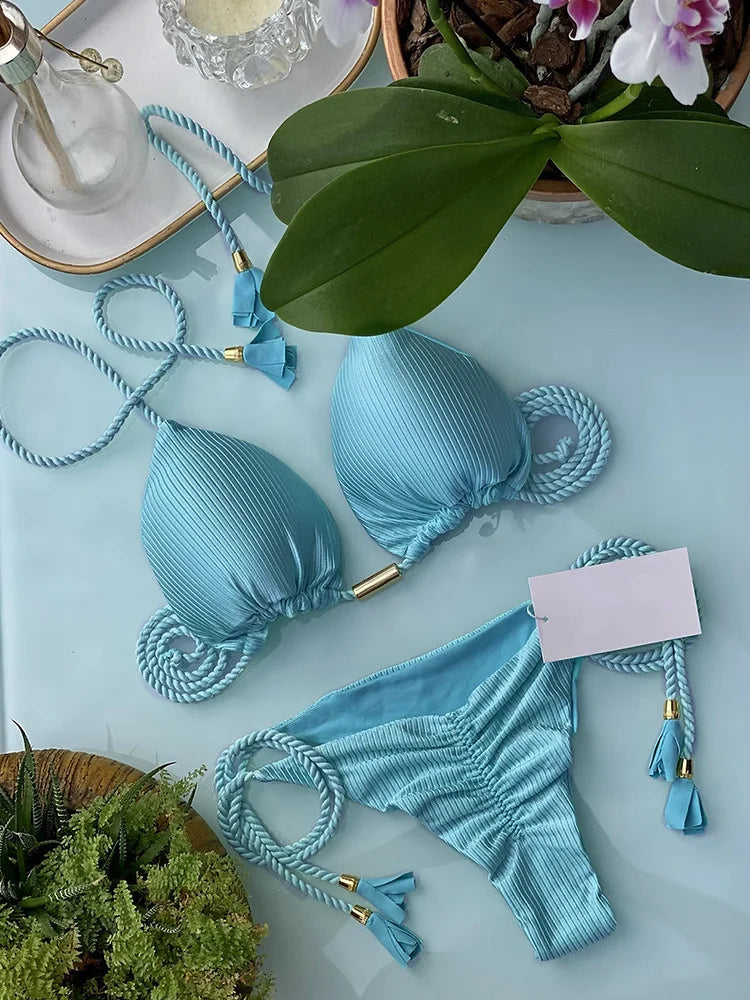 Bikini Triângulo com Cordões