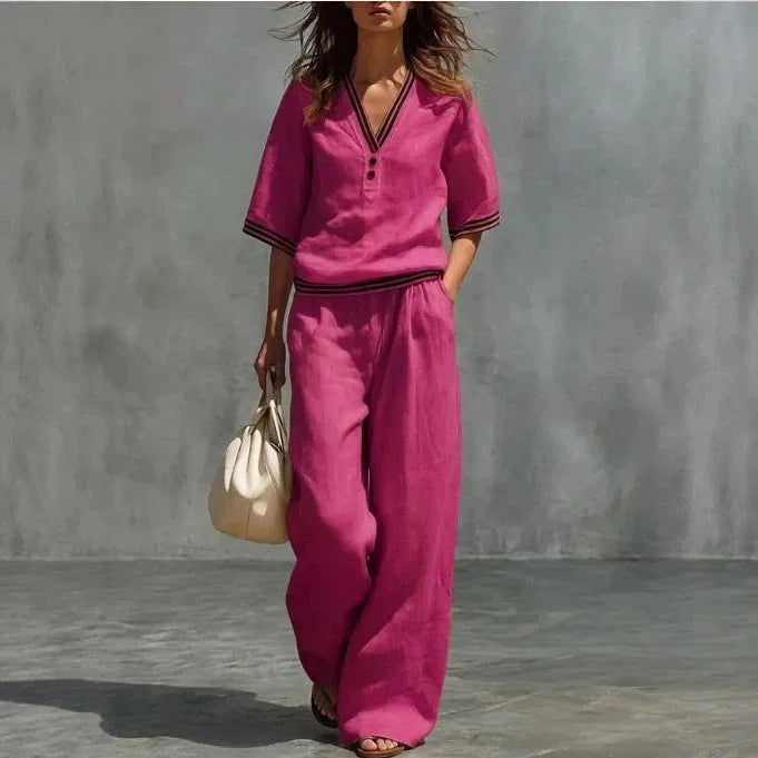 Conjunto Fluido às Riscas