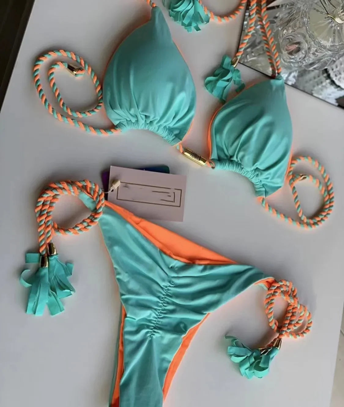 Bikini Triângulo com Cordões
