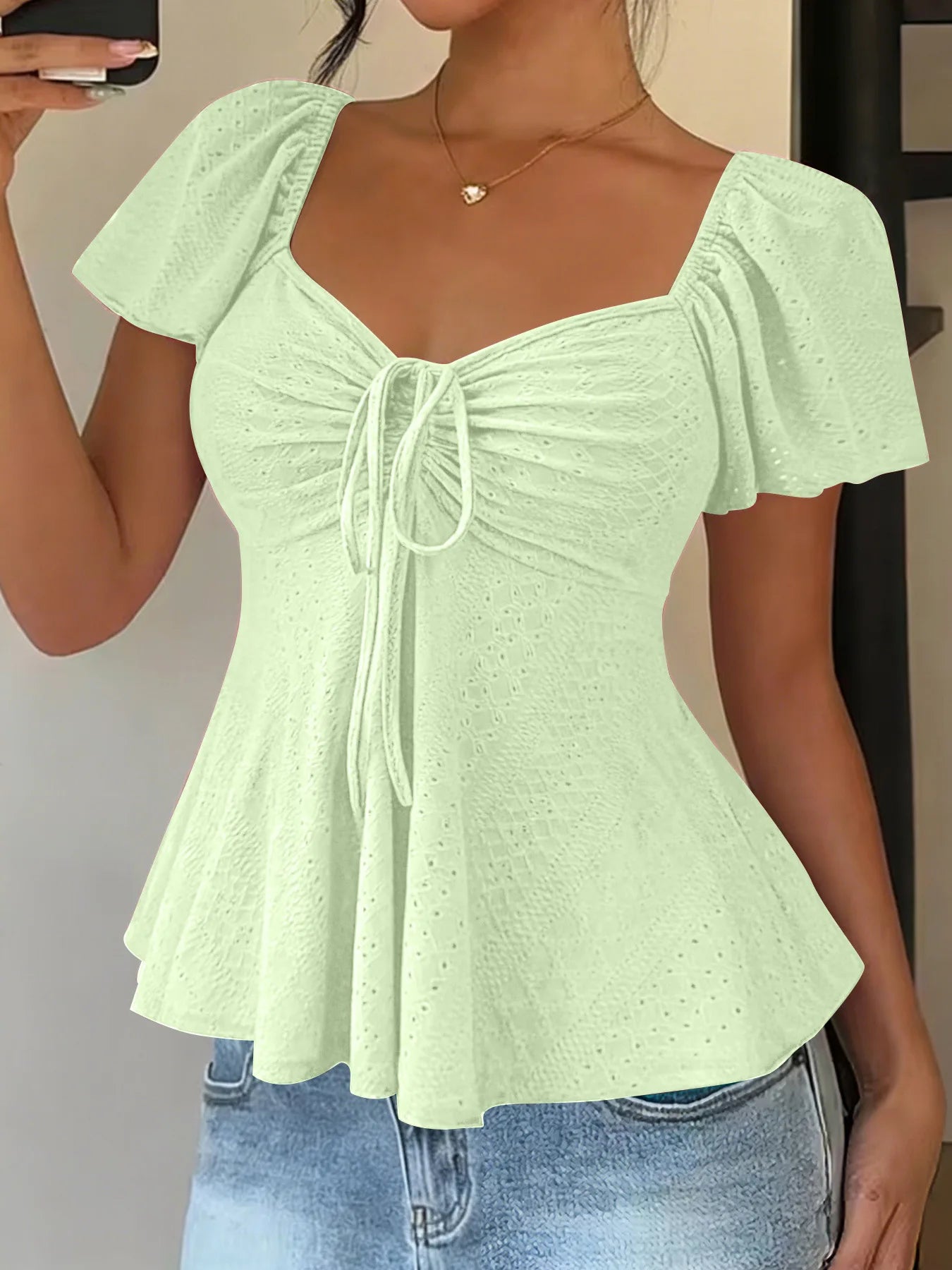 Blusa Franzida em Tom Areia
