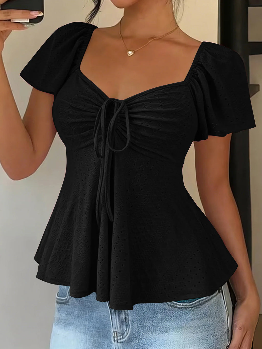 Blusa Franzida em Tom Areia