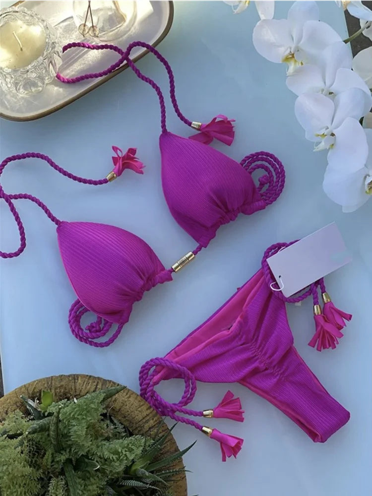Bikini Triângulo com Cordões