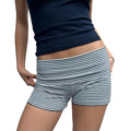 Summer Slim Yoga Shorts Women Casual Solid Color Fold Over Low Waist Lounge Shorts
