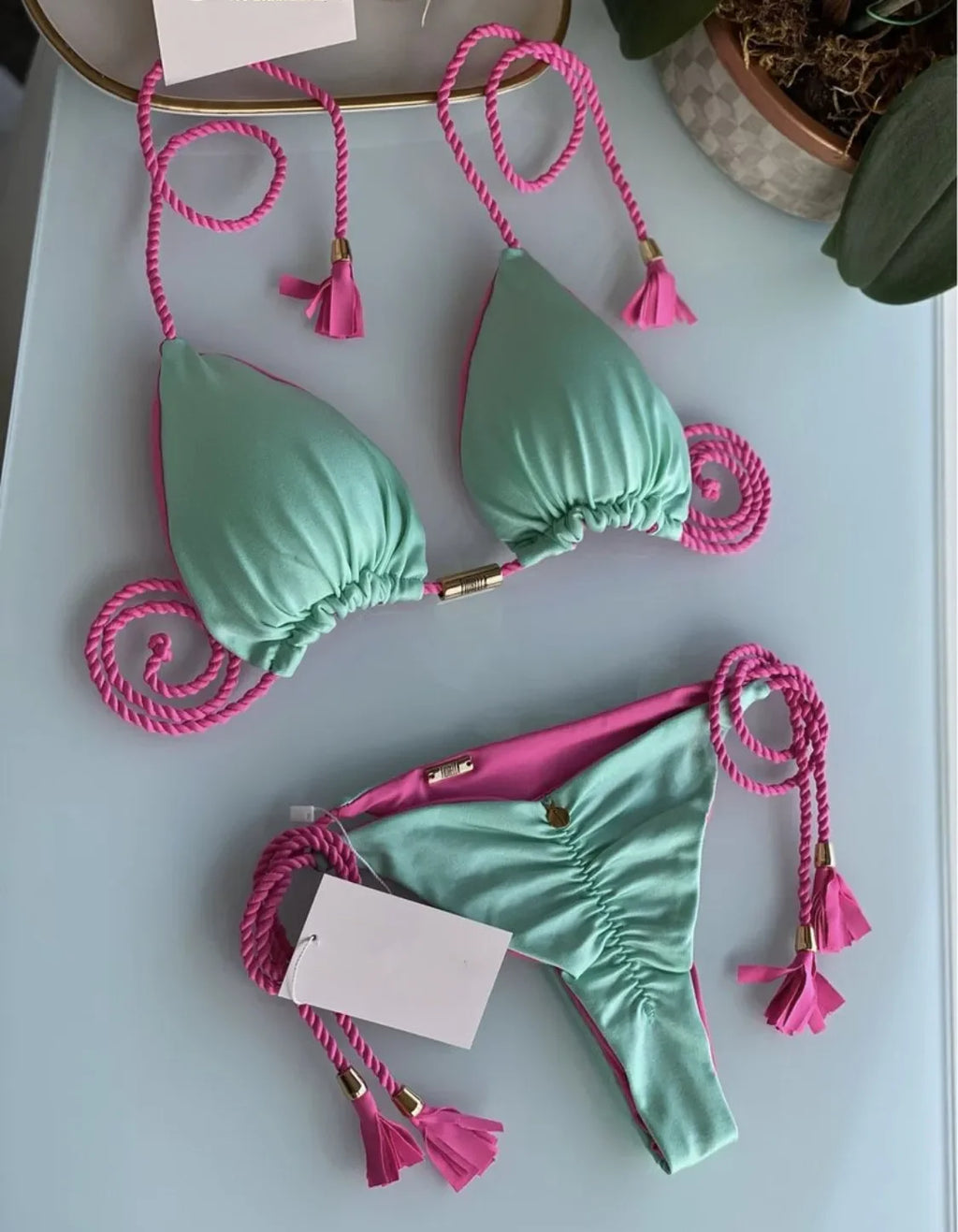 Bikini Triângulo com Cordões