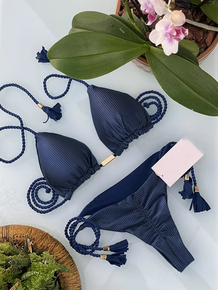 Bikini Triângulo com Cordões
