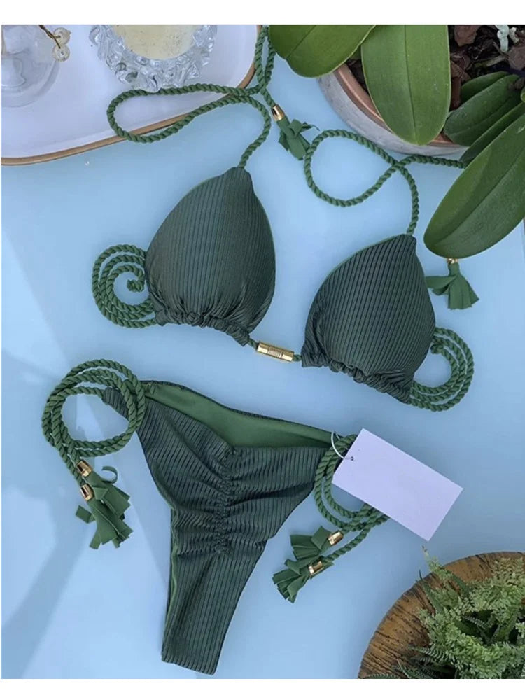 Bikini Triângulo com Cordões