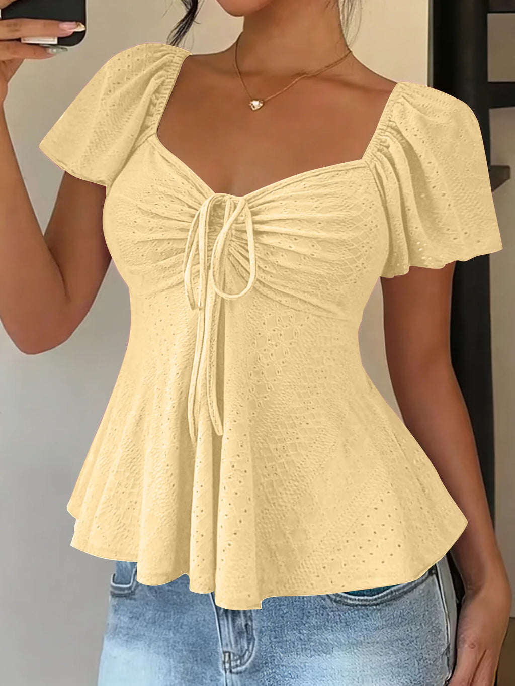 Blusa Franzida em Tom Areia